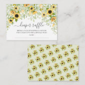Carte D'accompagnement Autumn Yellow Sunflower Baby shower Déchets Raffe (Devant / Derrière)