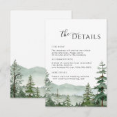 Carte d'accompagnement avec détails de la forêt de (Devant / Derrière)