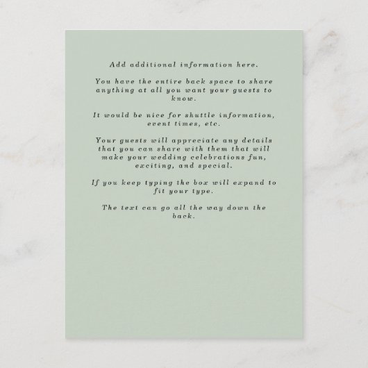 Carte d'accompagnement avec détails en aquarelle d (Dos)