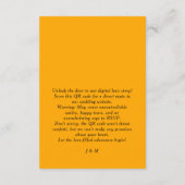 Carte D'accompagnement 🌻 avec le site Web mariage de code QR (Dos)