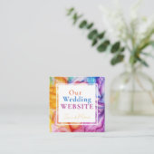 Carte D'accompagnement ❤️ avec QR + adresse WebSite Ethereal Bloom (Debout devant)