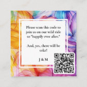 Carte D'accompagnement ❤️ avec QR + adresse WebSite Ethereal Bloom (Dos)