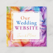 Carte D'accompagnement ❤️ avec QR + adresse WebSite Ethereal Bloom (Devant)