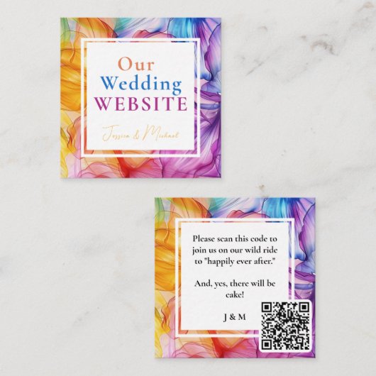 Carte D'accompagnement ❤️ avec QR + adresse WebSite Ethereal Bloom (Devant / Derrière)