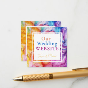 Carte D'accompagnement ❤️ avec QR + adresse WebSite Ethereal Bloom