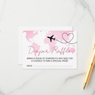 Carte D'accompagnement Aventure Attend Baby shower Déchets Raffle
