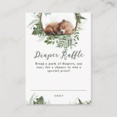 Carte D'accompagnement Aventure Bois Champignons Ours Bébé Garçon Douche (Devant)