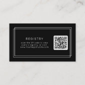 Carte D'accompagnement AVERA Black QR Code Registre Cadeau (Devant)