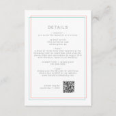 Carte D'accompagnement AVERA Modern Coral Turquoise QR Code Détails du Ma (Devant)