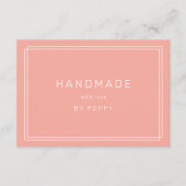 Carte D'accompagnement AVERY Minimal Blush Peach Remerciement Commande Fa (Devant)