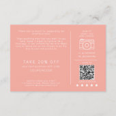 Carte D'accompagnement AVERY Minimal Blush Peach Remerciement Commande Fa (Dos)