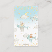 Carte D'accompagnement Avion Avions mignons Animaux Garçon Apportez un li (Dos)