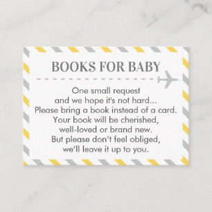 Carte D'accompagnement Avion Livres de voyage pour bébé garçon douche dem