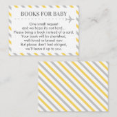 Carte D'accompagnement Avion Livres de voyage pour bébé garçon douche dem (Devant / Derrière)