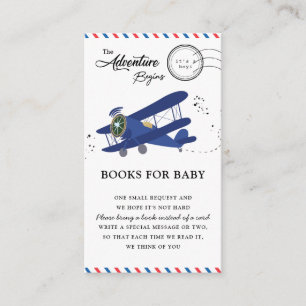 Carte D'accompagnement Avion Vintage Blue Baby Books for Baby