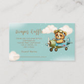 Carte D'accompagnement Avion Whimsal Cute Teddy Bear Diaper Raffle E (Devant)