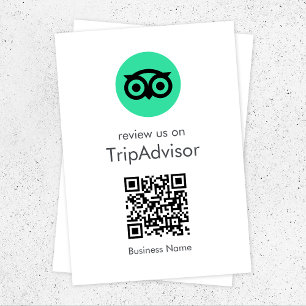 Carte D'accompagnement Avis Tripadvisor   Business Review QR Code