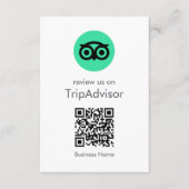 Carte D'accompagnement Avis Tripadvisor | Code QR de l'avis sur l'entrepr (Devant)
