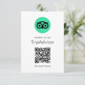 Carte D'accompagnement Avis Tripadvisor | Code QR de l'avis sur l'entrepr (Debout devant)