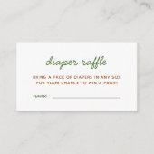 Carte D'accompagnement Avocado Saint Guacamole Baby shower Déchets Raffle (Devant)