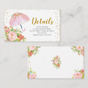 Carte D'accompagnement Avril Douches Apporter Mai Flower Détails Baby sho