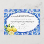 Carte D'accompagnement 💙🍋Azul & Limone Romance Note sur les Cadeaux (Dos)