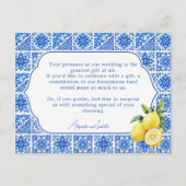 Carte D'accompagnement 💙🍋Azul & Limone Romance Note sur les Cadeaux (Dos)