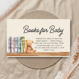 Carte D'accompagnement Baby Books & Brunch Neutral Shower Books for Baby