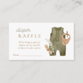Carte D'accompagnement Baby Boy Clothesline Boho Diaper Raffle (Devant)