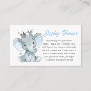 Carte D'accompagnement Baby Boy Elephant Display Showcard
