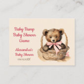 Carte D'accompagnement Baby Bump Jeu Guess Maman's Belly Taille (Dos)