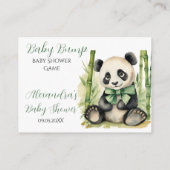 Carte D'accompagnement Baby Bump Jeu Guess Maman's Belly Taille Panda (Dos)
