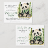 Carte D'accompagnement Baby Bump Jeu Guess Maman's Belly Taille Panda (Devant / Derrière)