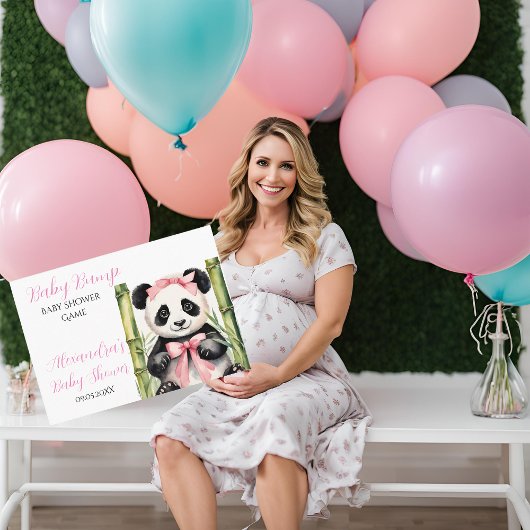 Carte D'accompagnement Baby Bump Jeu Panda Guess Maman's Belly Taille