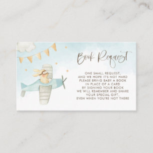 Carte D'accompagnement Baby Bunny Pilote avion Baby shower demande de car