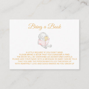 Carte D'accompagnement *~* Baby Bunny Rabbit Lecture Teddy Apporter un li