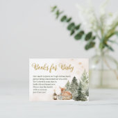 Carte D'accompagnement Baby Cold Outside Rustic Deer Winter Baby Shower E (Debout devant)
