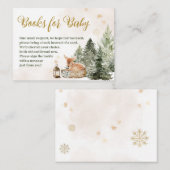 Carte D'accompagnement Baby Cold Outside Rustic Deer Winter Baby Shower E (Devant / Derrière)