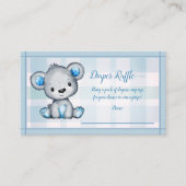 Carte D'accompagnement Baby Diaper Raffle mignon ours Garçon Plaid Douche (Devant)