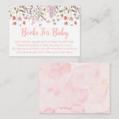 Carte D'accompagnement Baby In Bloom Boho Fleur sauvage Baby Book Demande (Devant / Derrière)