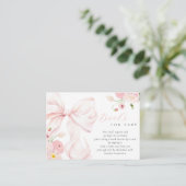 Carte D'accompagnement Baby in Bloom Bow Baby shower Livres pour bébé (Debout devant)