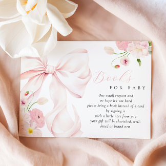 Carte D'accompagnement Baby in Bloom Bow Baby shower Livres pour bébé