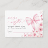 Carte D'accompagnement Baby in Bloom Coquette Diaper Raffle (Devant)