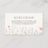 Carte D'accompagnement Baby in Bloom Elegant Fleur sauvage Livres pour Ba (Devant)