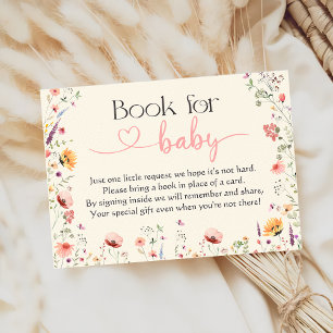 Carte D'accompagnement Baby in Bloom Livres Fleurs sauvages pour Baby