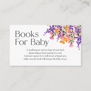 Carte D'accompagnement Baby in Bloom Livres pour Baby Spring Baby shower