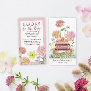 Carte D'accompagnement Baby in Bloom Livres pour Signet Baby shower