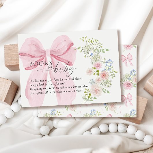 Carte D'accompagnement Baby in Bloom Réserver Demander Baby shower de la 