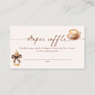 Carte D'accompagnement Baby Is Brewing Coffee Diaper Raffle Card