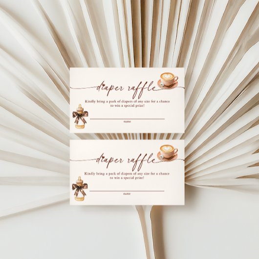 Carte D'accompagnement Baby Is Brewing Coffee Diaper Raffle Card